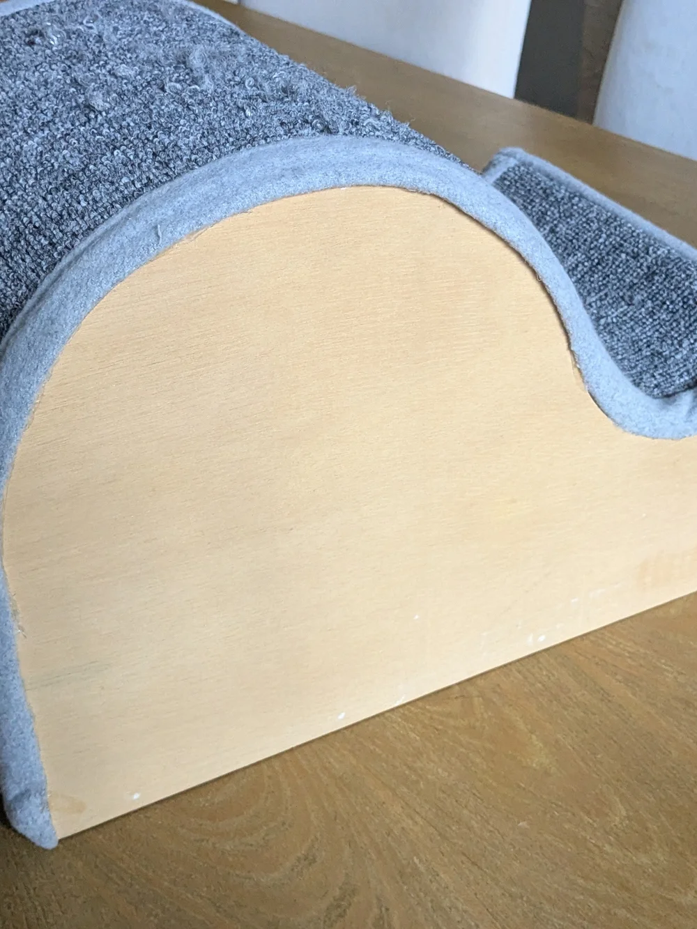Whisker City® Modern Curvy Cat Scratcher with Toy, Gray, 16.1x11x10.6in